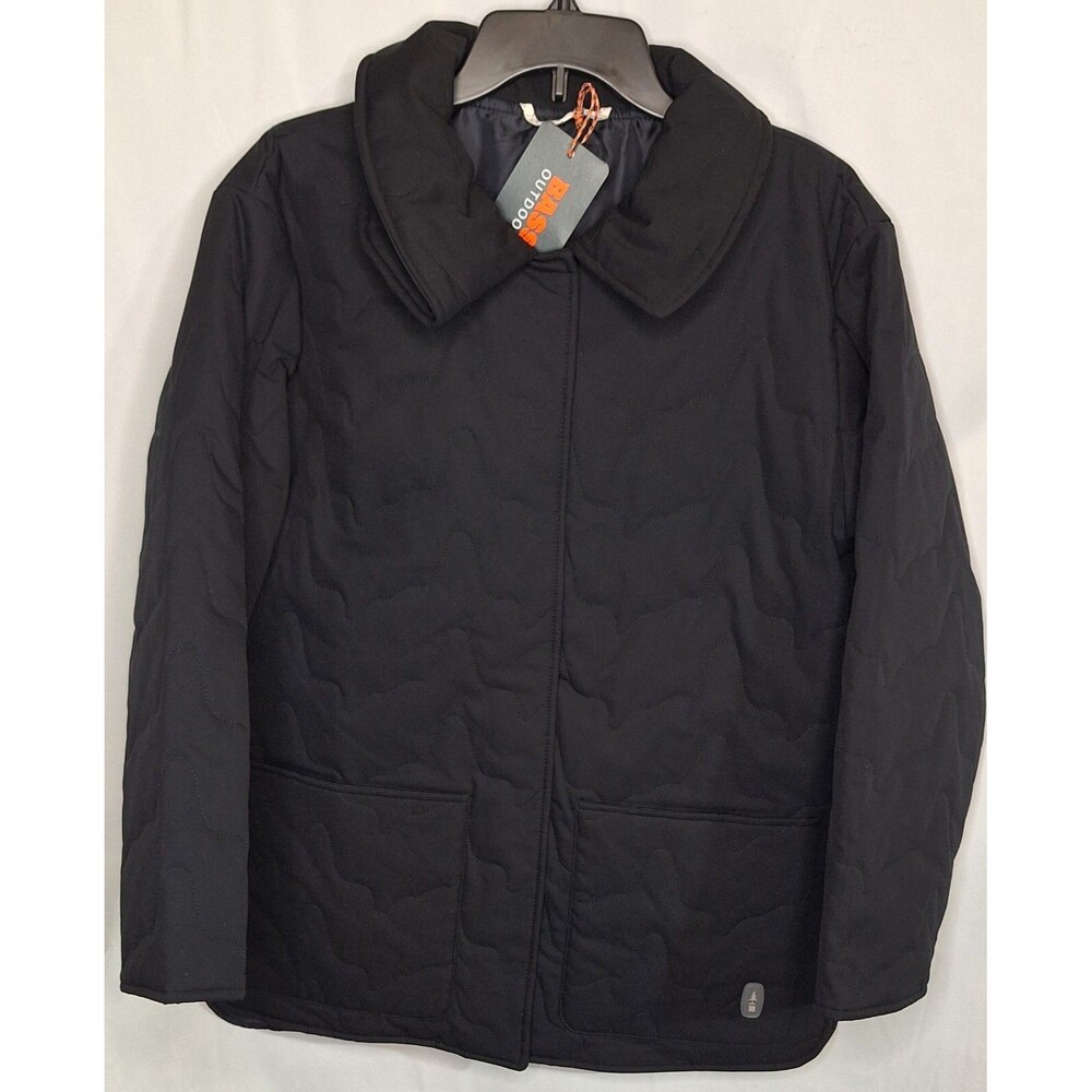 Bass Outdoor Jacket Women Regular XS Black Quilted Long Sleeve Snap Closure NWT